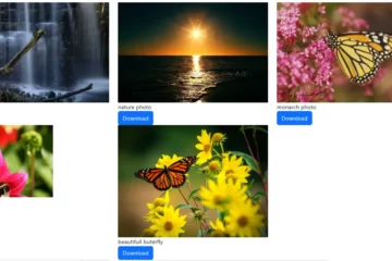 Here is an example of a responsive 1×3 grid of images using Bootstrap